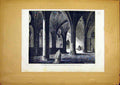 Original Old Antique Print Cathedral Constance Cloisters French 1868 Victorian