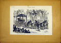 Original Old Antique Print Funeral Marechal Narvaez Madrid Spain French 1868