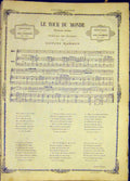 Original Old Antique Print Le Tour Du Monde Song Music Score Nadaud 1868 19th