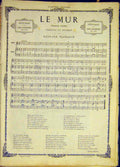 Original Old Antique Print Le Muir Song Nadaud Music Score French 1868 Victorian