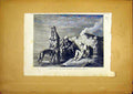 Original Old Antique Print Fine Art Heilbuth Job Religious French 1868 19th