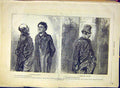 Original Old Antique Print Skecthes Masquerade People Gavarni Illustrations 1881