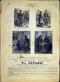 Original Old Antique Print Russia Cossacks Peasants People Costume 1881 19th