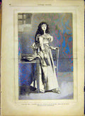 Original Old Antique Print Portrait Roland Prisoner Captivity Goupil 1881 19th