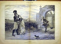 Original Old Antique Print Staniland Surprisse Lady Sier Fine Art 1881 19th
