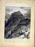 Original Old Antique Print War Boer Transvaal Africa English Army 1881 Victorian
