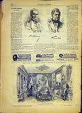 Original Old Antique Print Portrait Merimee Panizzi Letters Brahmes 1881 19th