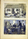 Original Old Antique Print Transvaal Ostrich Boer Farm Africa French 1881 19th