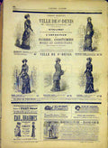 Original Old Antique Print Fashion Ladies Costume Dresses Paris France 1881 19th