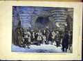 Original Old Antique Print Theatre Odeon Coppee Scene Drama French 1881 19th