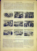 Original Old Antique Print Africa Sketches Thierry-Mieg Tunis Alger 1881 19th