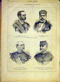 Original Old Antique Print Portrait Tunisia Roustan Sadok Osmont Forgemol 1881