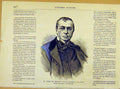 Original Old Antique Print Portrait Emile Girardin Director La-France 1881 19th