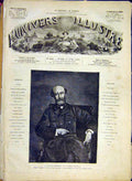 Original Old Antique Print Portrait Octave Feuillet French Academy 1881 19th