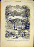 Old Antique Print Exhibition Concours Regional Industry Garden Mame 1881 19th