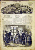 Original Old Antique Print Empress Young Prisoners House French 1865 Victorian