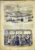 Original Old Antique Print Moscow Russia Kitai-Gorod Russian French 1865 19th