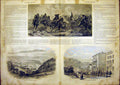 Original Old Antique Print Artillery Military Schreyer Spa View French 1865
