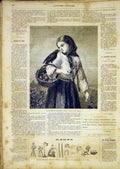 Original Old Antique Print Pears Girl Bouchee Dobson Fine Art French 1865 19th