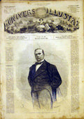 Original Old Antique Print Portrait Emile Gibardin French 1865 19th