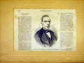 Original Old Antique Print Portrait Jose-Joaquin Perez Chili French 1865 19th