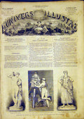 Original Old Antique Print School Arts Rome Statues Falguieres French 1865 19th