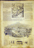 Original Old Antique Print Erasme Holbein Calcutta Street French 1865 Victorian