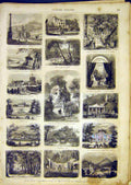 Original Old Antique Print Toeplitz Views Germany Schlossberg French 1865 19th