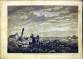 Original Old Antique Print Shepherd Sheep Farmer Lauenbourg French 18650 19th