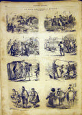 Original Old Antique Print Munich Races Sketches Derby French 1865 Victorian