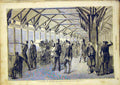 Original Old Antique Print Shooting Vincennes Beauce Sport French 1865 Victorian