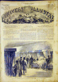 Original Old Antique Print Emperor Cholera Hospital Lix Patients French 1865
