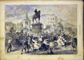 Original Old Antique Print London Winds Storm Jackson French 1865 Fine Art 19th