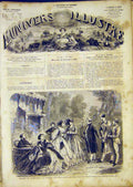 Original Old Antique Print Theatre Vaudeville Sardou Lix French 1865 Victorian