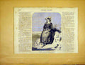 Original Old Antique Print Young Lady Veglia Malchus Fine Art French 1865 19th