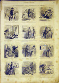 Original Old Antique Print Exhibition Cheese Sketches French 1865 19th