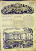 Original Old Antique Print LeopBrussels Belgium Legislative Palace 1865 19th