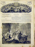 Original Old Antique Print Prussian Troops Dresde Gunther Military 1866 19th