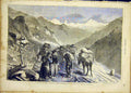 Original Old Antique Print Switzerland Furka Mountain French 1866 19th