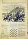 Original Old Antique Print Wild Horses Queensland Australia French 1866 19th