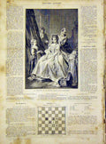 Original Old Antique Print Marie Romberg Mariee Toilette French 1866 Victorian