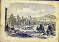 Original Old Antique Print Grahamstown Africa Cape Ivory French 1866 Victorian