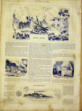 Original Old Antique Print Fire Brigade Children Paris French 1866 France 19th