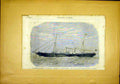 Original Old Antique Print Yacht Mahroussch Egypt Alexandria French 1866 19th