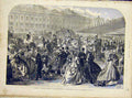Original Old Antique Print London Regent Street People French 1866 Victorian