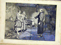 Original Old Antique Print Money Bible Pettie Fine Art French 1866 Victorian