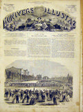 Original Old Antique Print Military Volunteers Canadian Montreal French 1866