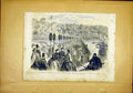 Original Old Antique Print Brussels Cible International Sport French 1866 19th
