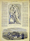 Original Old Antique Print Statue Ponsard Amy Rio-Janiero Dock French 1868 19th