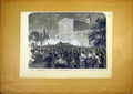 Original Old Antique Print Rome Church Illuminations Montorio French 1868 19th